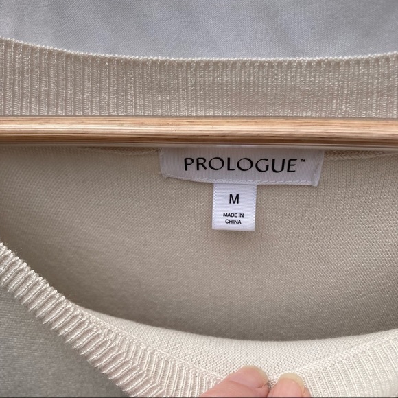 Prologue Cream Baggy Shirt, Size Medium - Picture 3 of 8